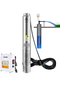 Deep Well Submersible Pump, 1.5HP 115V/60Hz, 37GPM 276ft Head