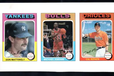 1991 MICHAEL JORDAN ROOKIE, RC, RECRUE PANEL NON COUPÉ RIPKEN,++, View more