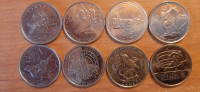Various Commemorative Canadian Quarters