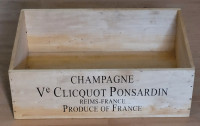 Vintage Rare Champagne Ve Clicquot Ponsardin 1989 Wood Crate