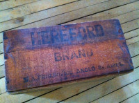 Diverses caisses et boites en bois - vintage Hereford brand