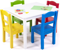 New in Box Humble Crew Summit Kids Wood Table and 4 Chairs Set