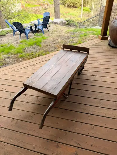 Rustic / Industrial Wood & Metal Coffee Table, View more