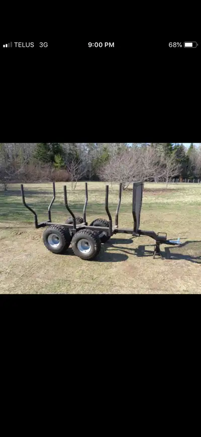 This ATV trailer is perfect for hauling logs and equipment through the backwoods, featuring a sturdy...