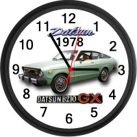 1978 Datsun B210-GX (Green Mint) Custom Wall Clock - Brand New