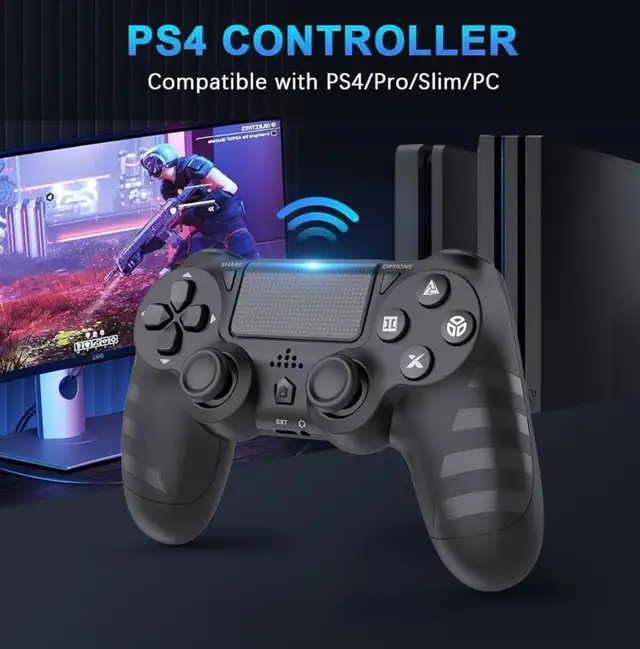 DYONDER PS4 Wireless Controller, 1000mAh, Six-Axis, Audio Jack 65636565857666122