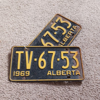 1969 Alberta License Plates