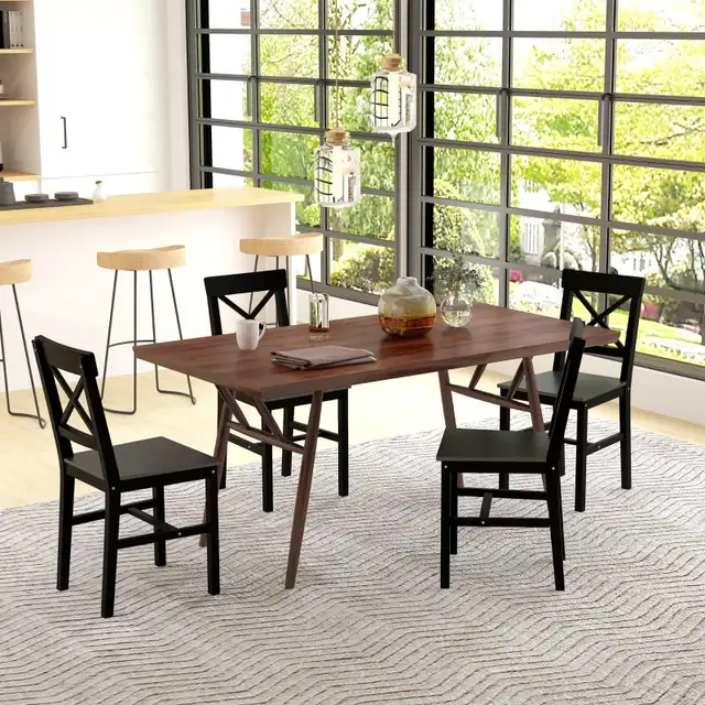Wooden Dining Chair, Kitchen Chair with Cross Back in Chairs & Recliners in Markham / York Region - Image 8