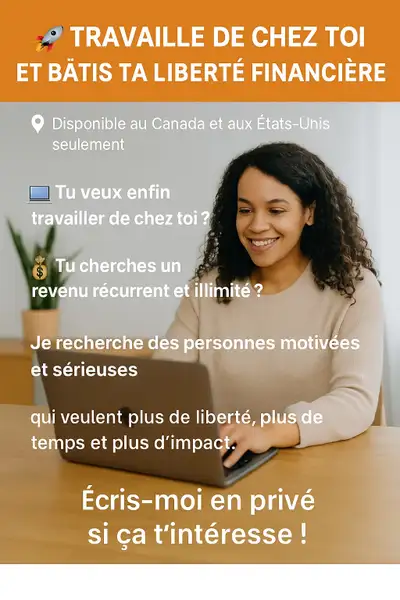 Offre de travail – 100% à distance | Canada & USA, View more