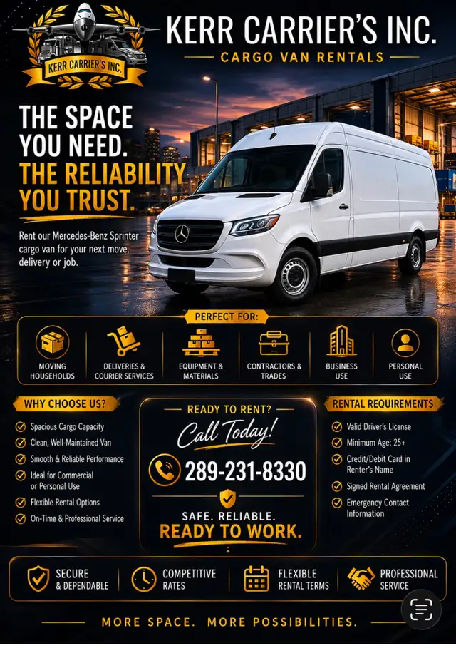 Cargo van rental ⚡️