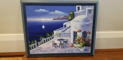 Greek Village & Ocean - 24” × 20”, View more
