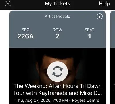 Weeknd Concert Tickets - Thursday Aug 7, View more