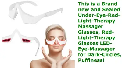 This is a Brand new and Sealed Under-Eye-Red-Light-Therapy Massager Glasses, Red-Light-Therapy Glass...