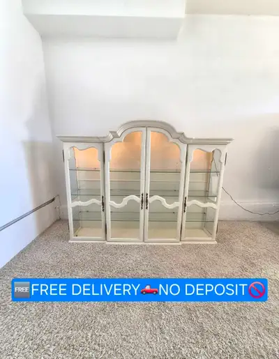 FREE DELIVERY Real Wooden China Cabinet Hutch / Curio Cabinet, View more