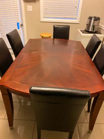 Wooden Dining Table with a Leaf for Sale, View more