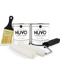 NUVO Cabinet Paint - White Titanium Infusion Kit with Brushes