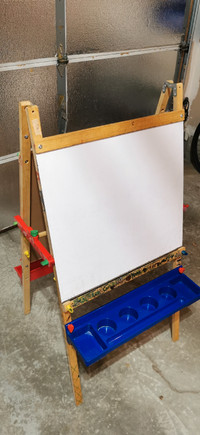 Used Dry-Erase Board, Chalkboard with Paper Roller holder