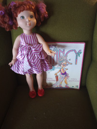 2008 Jakks 18"  Fancy Nancy Doll -original dress + Storybook