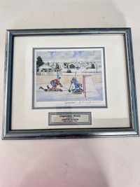 NHL Legend Johnny Bower Framed Print