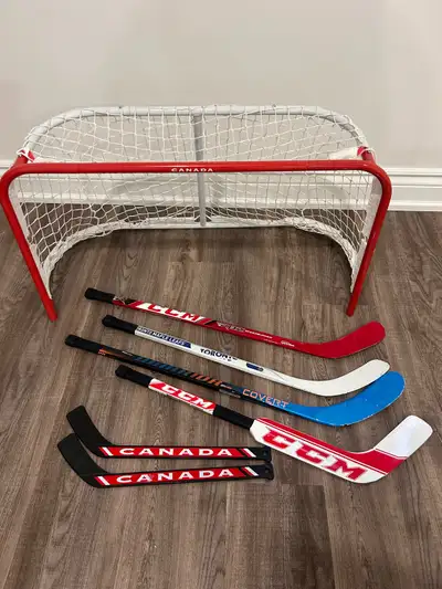 Hockey Mini sticks and net (Barely used), View more