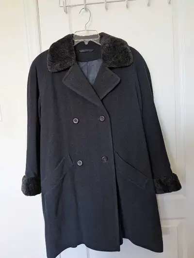 Men's Black Herringbone Pea Coat, View more