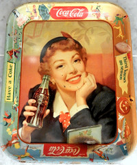 1953 Coca-Cola serving tray "MENU GIRL"