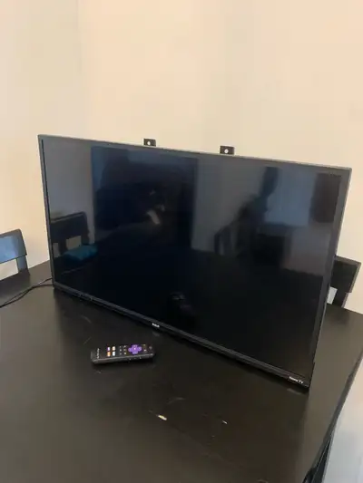 32” LED HDTV RCA Roku plus wall mount, View more