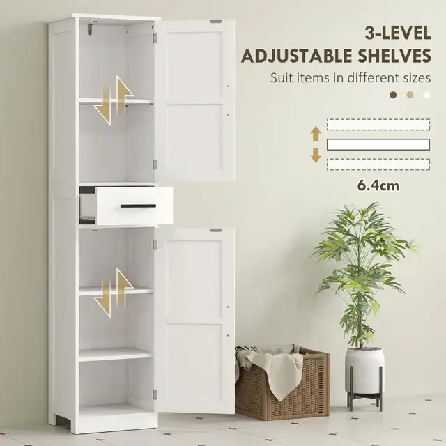 67" Tall Bathroom Cabinet, Narrow Bathroom Storage Cabinet with in Storage & Organization in Markham / York Region - Image 9