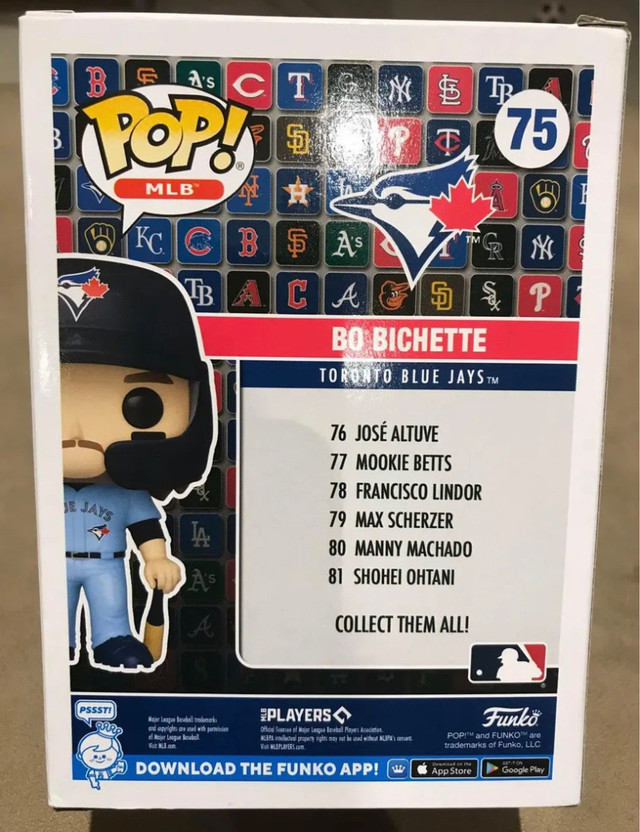 Bo Bichette Funko Pop #75 in Arts & Collectibles in Oakville / Halton Region - Image 2