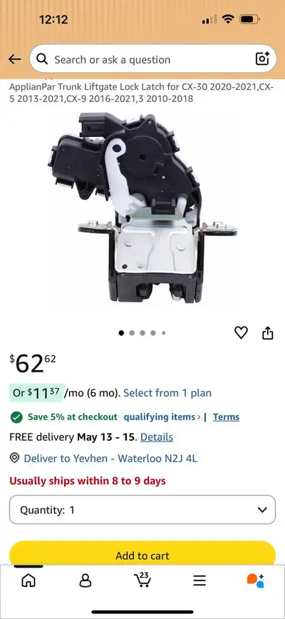 Trunk Liftgate Lock Latch – Mazda CX-3 / CX-5 / CX-9 , View more