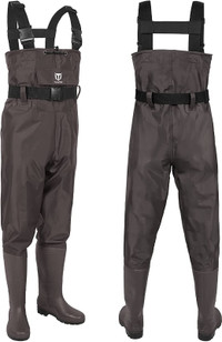 TideWe PVC Chest Wader Fishing Hunting Waders with Boot Hanger