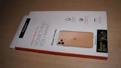 Spigen iPhone 11 Pro Max Case. Crystal Clear. The Case is BRAND NEW IN THE BOX ($20.99 + Tax).