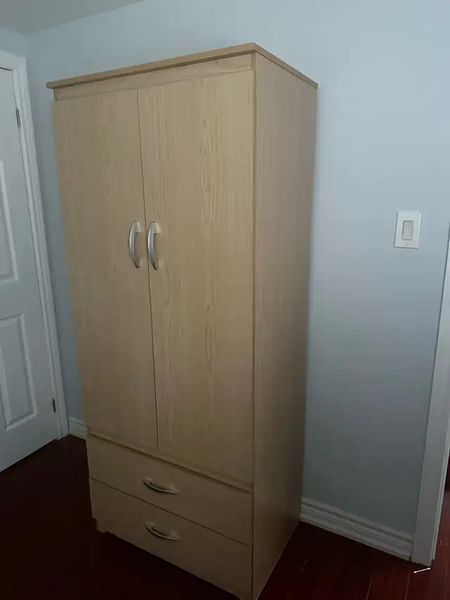 Wardrobe / Armoire with 2 Drawers – Great Condition – $160 in Dressers & Wardrobes in City of Toronto - Image 4
