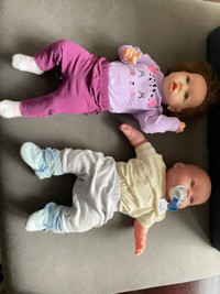 Life size baby dolls and TONS of baby clothes, can be sold separ