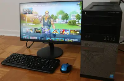 Intel Core i5 4590 CPU+GTX1050 GPU+10GB+22in screen gaming setup, View more
