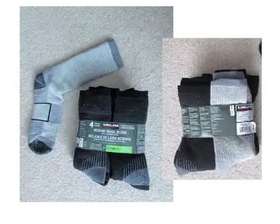 MEN’S WOOL BLEND MERINO FULL CUSHIONED SOCKS...New Pack of 4, View more