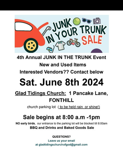 Junk In The Trunk Community Yard Sale Fonthill