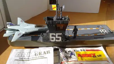 Vintage 1987 Galoob Army Gear Canteen Aircraft Carrier Play Set, View more
