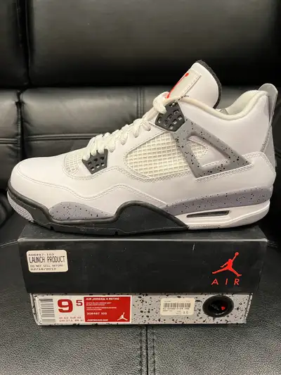 Air Jordan 4 Retro • White Cement • size 9.5, View more