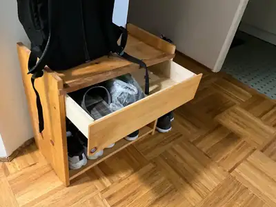 Rustic Wooden Shoe Storage Cabinet with Drawer & Shelf – Great f, View more