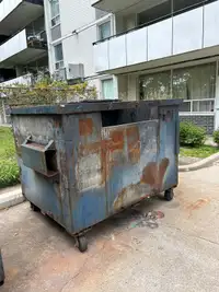 2 metal bins for scrap