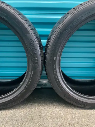 Pair. 245/40R18 97H Continental ProContact GX. FIRM $80: Two Used All Seasons Tires. FIRM Tires Trea...