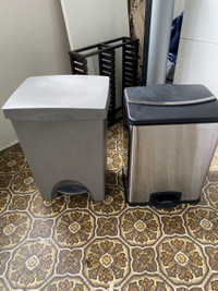 Stainless garbage/recycling bins