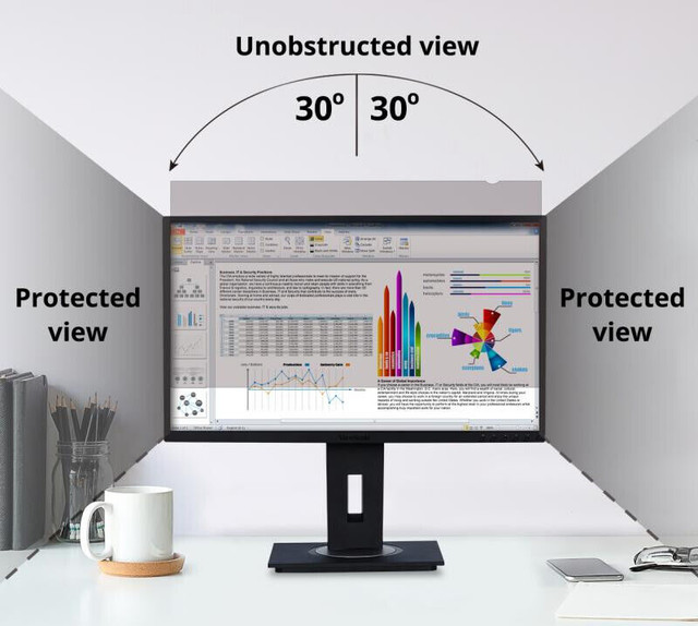 New Viewsonic VSPF2800 Privacy Screen Filter for 28" Widescreen in Monitors in Markham / York Region - Image 4