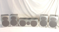Athena Technology C.5 S.5 Surround Silver Speakers w/wall mounts