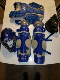 Youth Catchers Equipment and left hand catchers glove