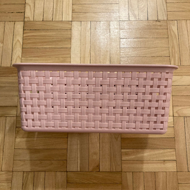 Paniers de Rangement Rose Plastique Pink Plastic Storage Baskets dans Rangement et organisation  à Ville de Montréal - Image 3