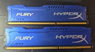 8GB (2×4GB) DDR3 1866MHz HYPERX FURY RAM – TESTED – $20, View more