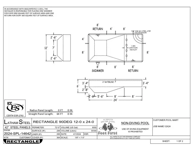 12’x24' brand new inground sports pool with wedding cake stairs in Hot Tubs & Pools in Mississauga / Peel Region - Image 2