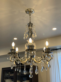 6 light crystal chandelier 